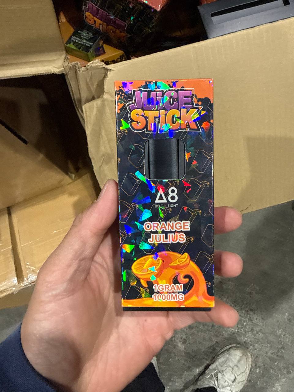 Juice Stick holographic custom packaging design