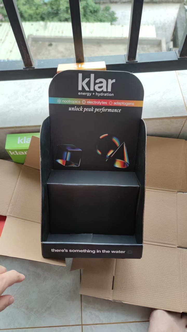 Klar Energy Hydration custom counter display POP retail packaging