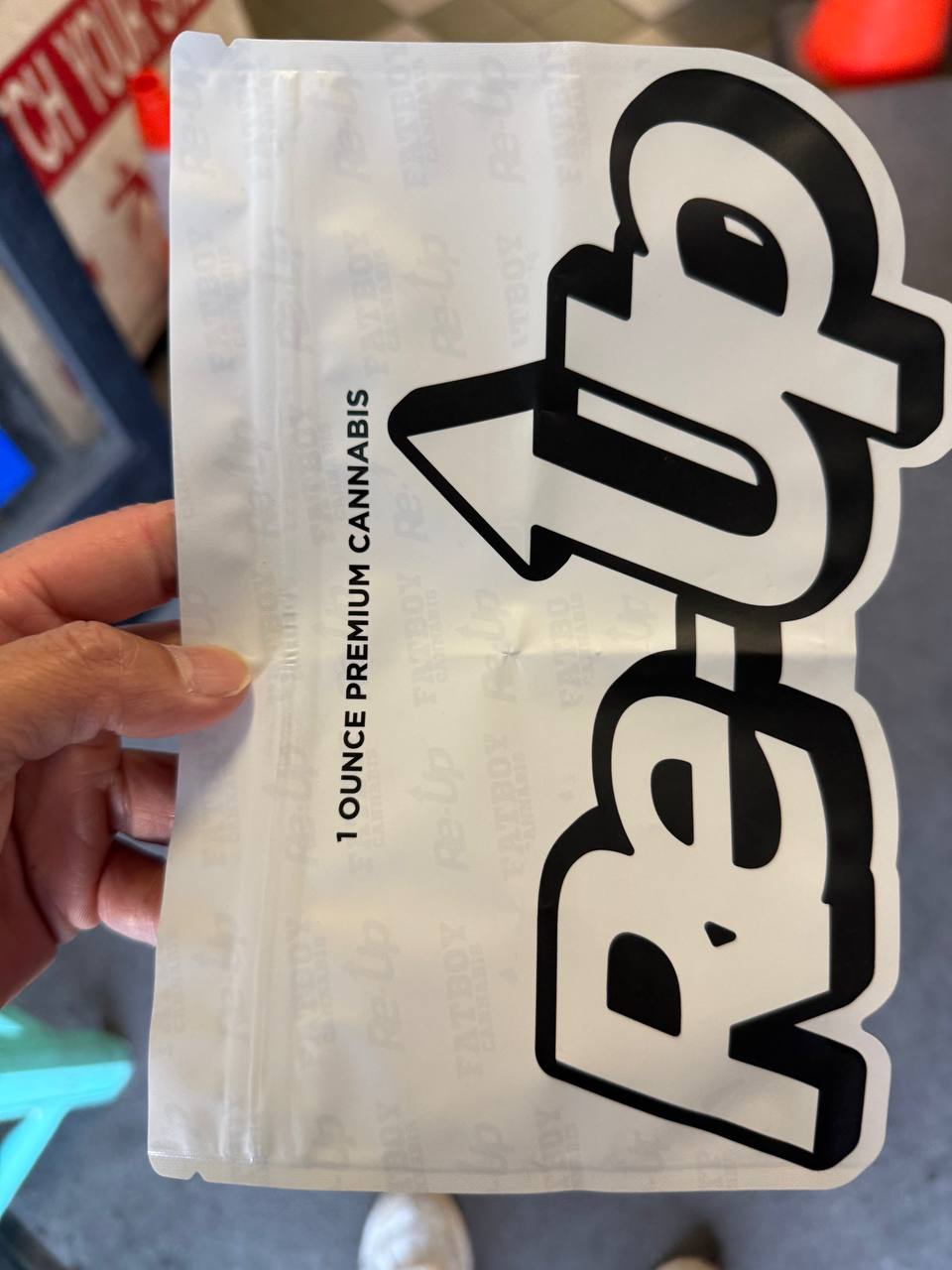 Re-Up Premium Cannabis custom die-cut mylar pouch packaging